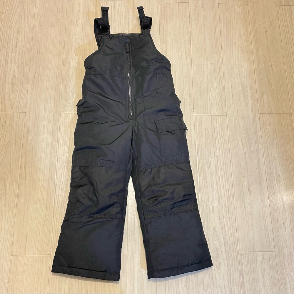 NWOT London Fog Kids 4T Black Classic Heavyweight Snow Ski Bib Overalls